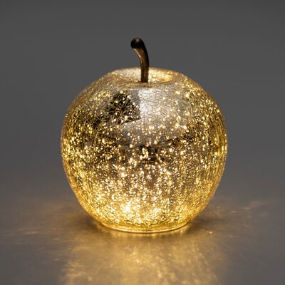 Finnlumor LED-omena 16 cm hopeoitu vihreä